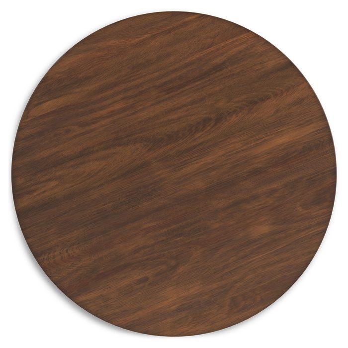 Lyncott - Brown - Round Dining Room Counter Table - Image 4