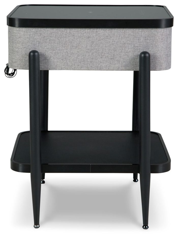 Jorvalee - Gray / Black - Accent Table with Speaker - Image 3