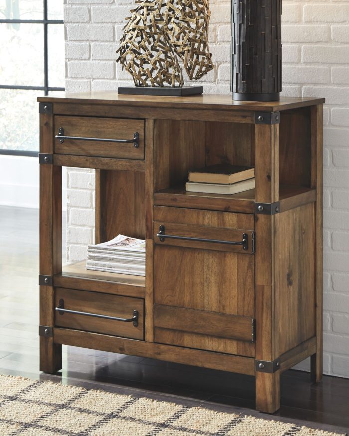 Roybeck - Light Brown / Bronze - Accent Cabinet - Image 2