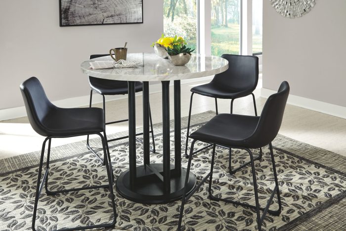 Centiar - Black / Gray - Round Dining Room Counter Table - Image 3