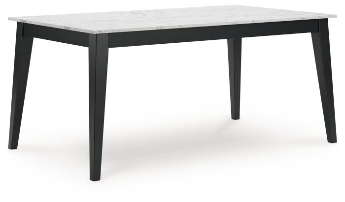 Jettaya - Black / White - Rectangular Dining Room Table - Image 4