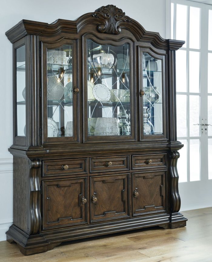 Maylee - Dark Brown - Dining Buffet And Hutch - Image 3
