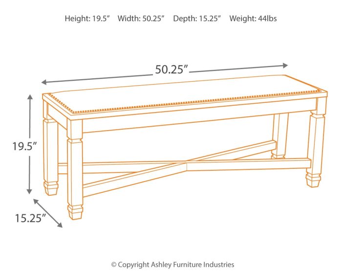 Bolanburg - Beige - Large UPH Dining Room Bench - Image 4