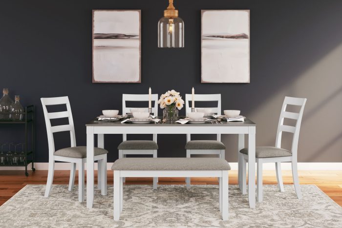 Stonehollow - White / Gray - Rectangular Drm Table Set (Set of 6) - Image 3