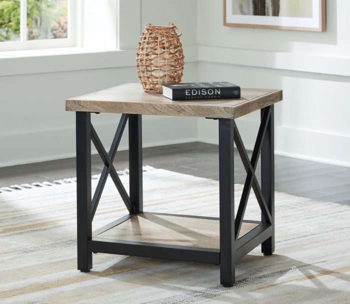 Bristenfort - Brown / Black - Rectangular End Table - Image 2