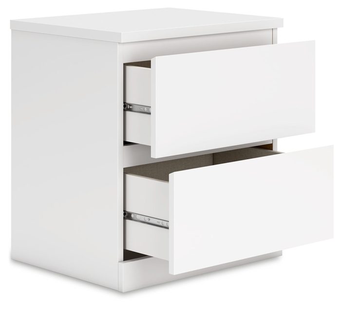Onita - White - Two Drawer Night Stand - Image 2