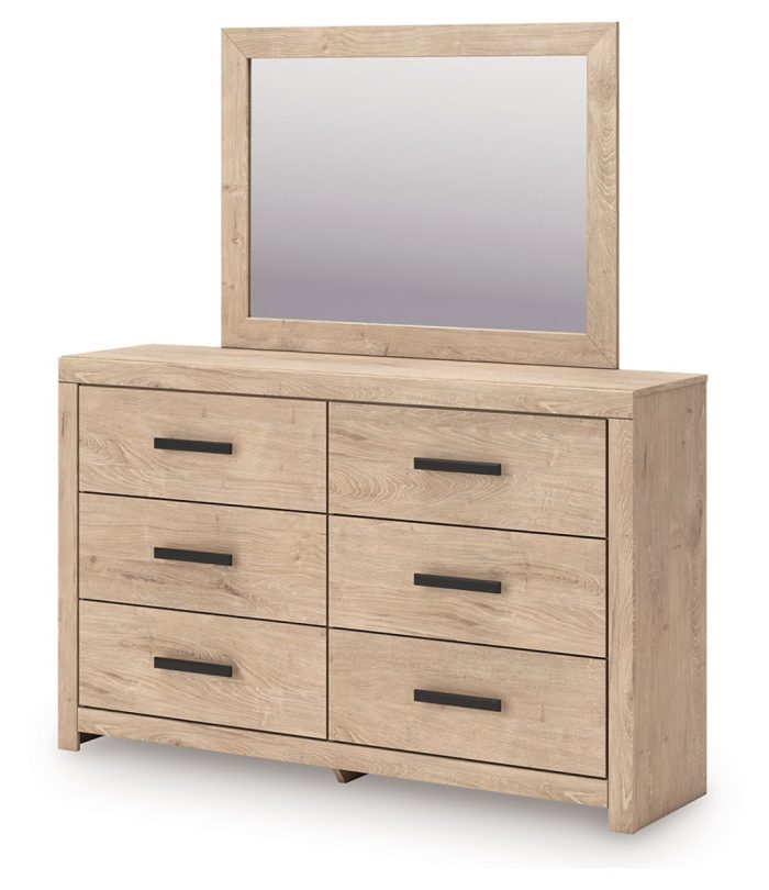 Sanginlane - Tan - Dresser and Mirror - Image 4