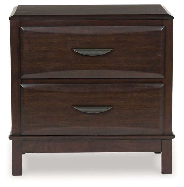 Vanmore - Dark Brown - Two Drawer Night Stand - Image 2