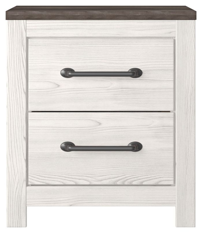 Gerridan - White / Gray - Two Drawer Night Stand - Image 4