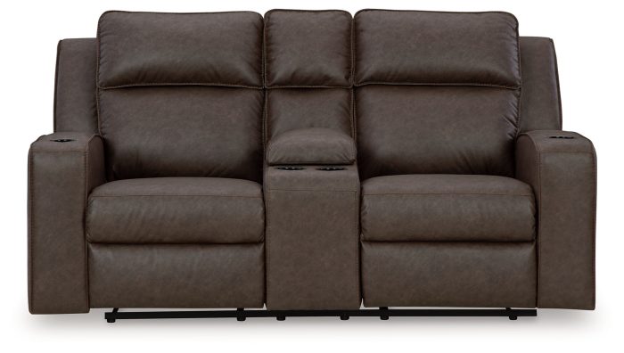 Lavenhorne - Granite - Dbl Rec Loveseat W/Console - Image 2