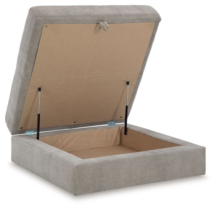Aslan Court - Pebble - Ottoman With Storage - Image 3