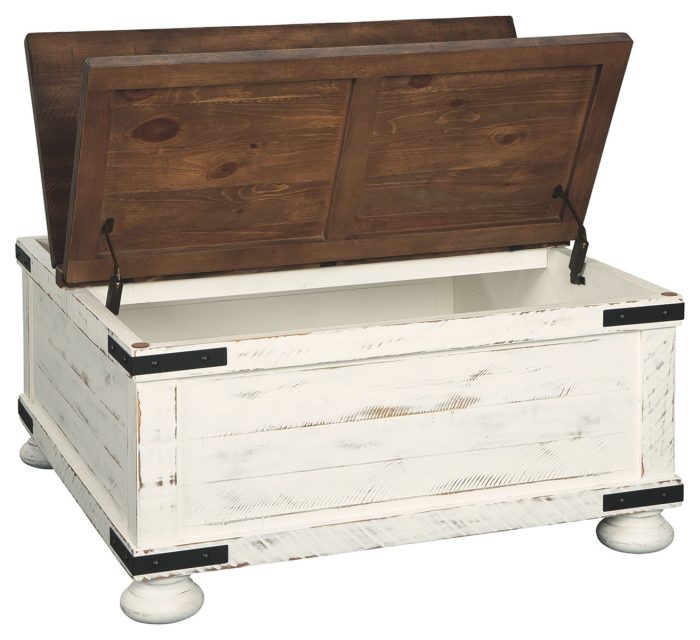 Wystfield - White / Brown - Cocktail Table with Storage - Image 2