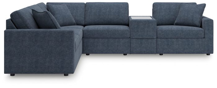 Modmax - Ink - 6-Piece Sectional With Storage Console - Fabric - Image 2