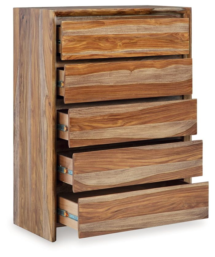 Dressonni - Brown - Five Drawer Chest - Image 3