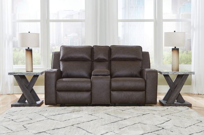Lavenhorne - Granite - Dbl Rec Loveseat W/Console - Image 3