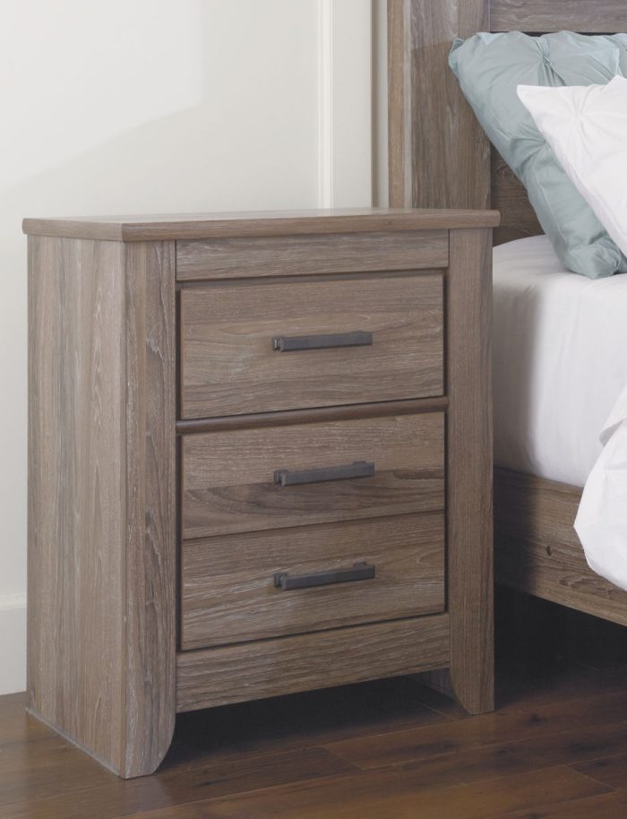 Zelen - Warm Gray - Two Drawer Night Stand - Image 2