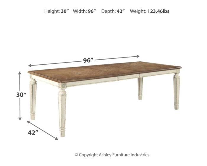 Realyn - Chipped White - Rectangular Dining Room Extension Table - Image 2