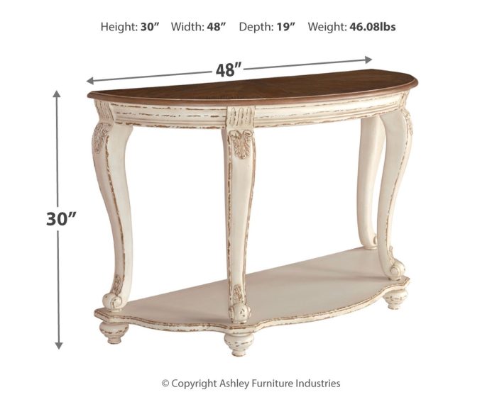 Realyn - White / Brown - Sofa Table - Image 2