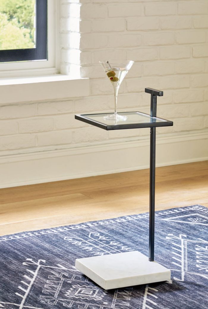 Mannill - Black / White - Accent Table - Image 4