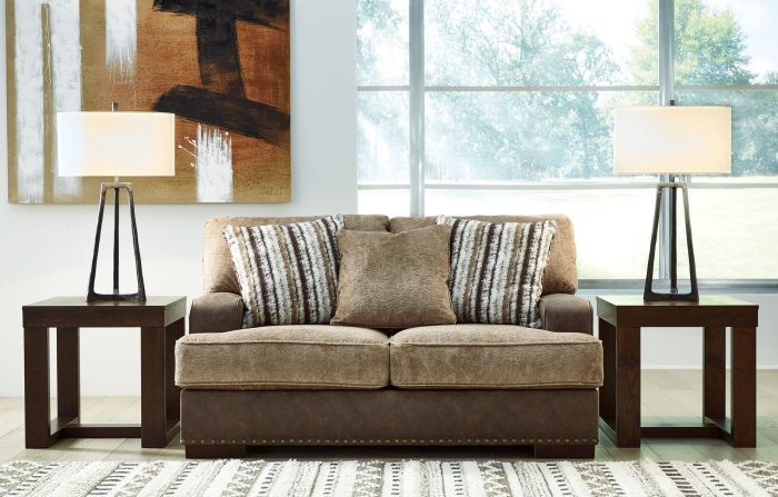 Alesbury - Chocolate - Loveseat - Image 2