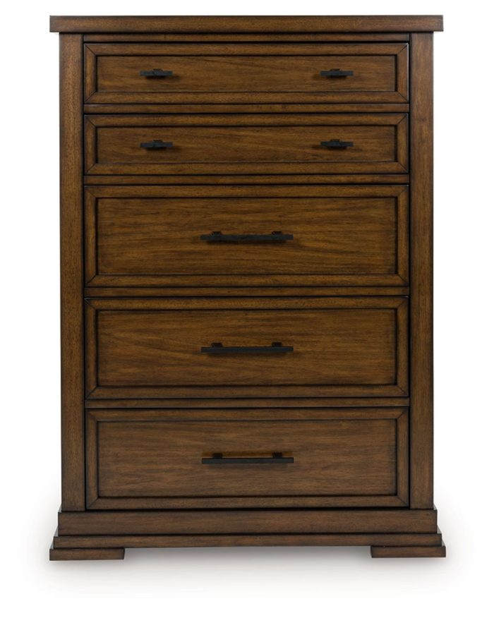 Taffenbrook - Medium Brown - Five Drawer Chest - Image 3