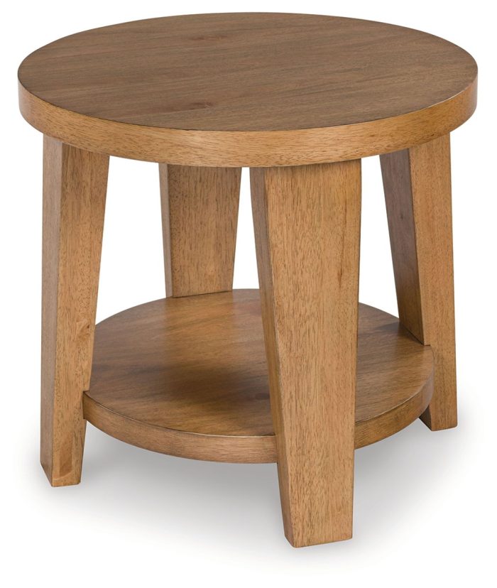 Kristiland - Light Brown - Round End Table - Image 3