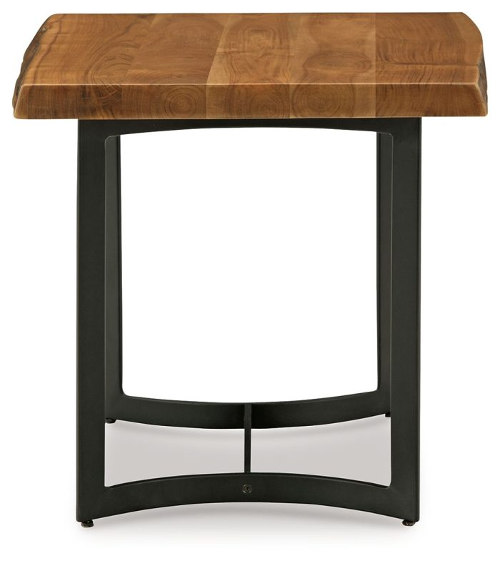 Fortmaine - Brown / Black - Rectangular End Table - Image 3