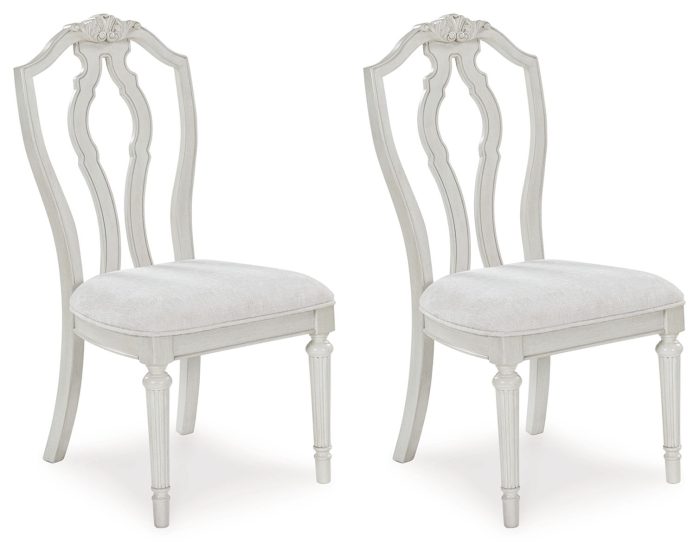 Montelaine - Antique White - Dining Upholstered Side Chair (Set of 2)