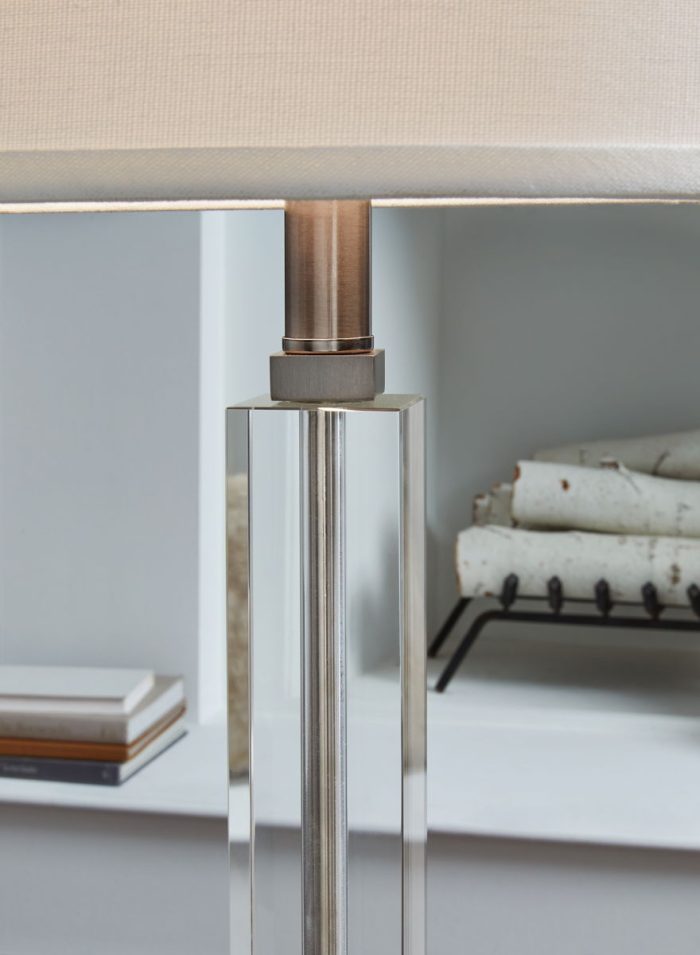 Deccalen - Clear / Silver Finish - Crystal Table Lamp - Image 3