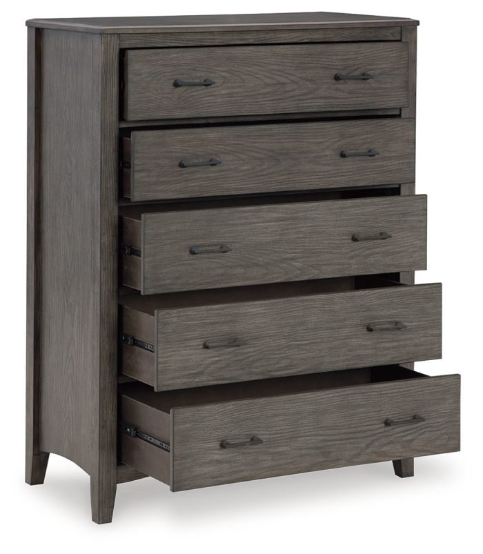 Montillan - Grayish Brown - Five Drawer Chest - Image 2