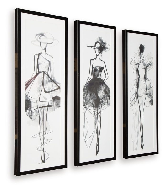 Mckerrick - Black / White - Wall Art Set (Set of 3) - Image 3