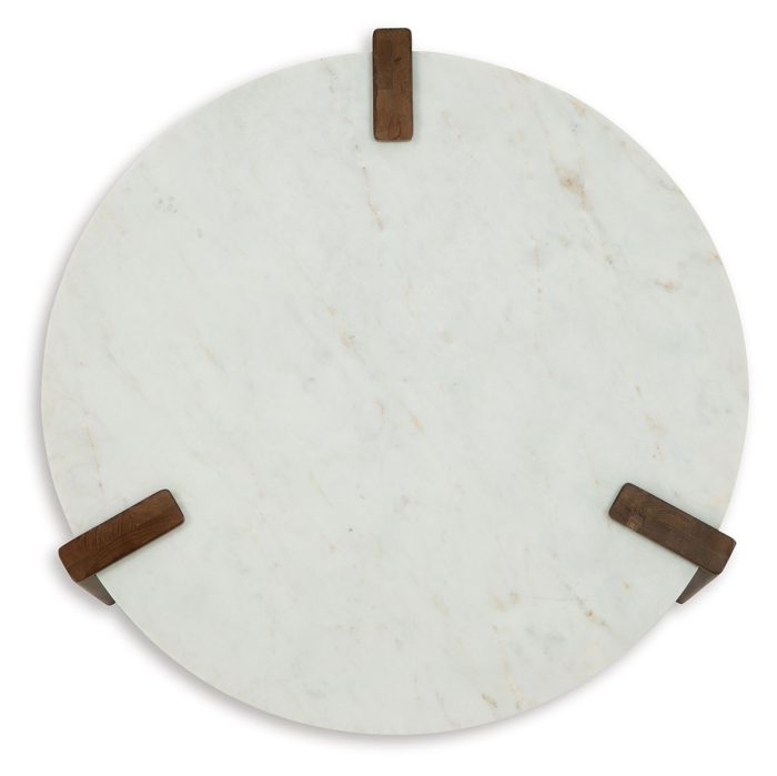 Isanti - White / Brown - Round Cocktail Table - Image 2