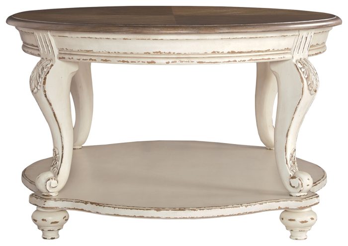 Realyn - White / Brown - Oval Cocktail Table - Image 2