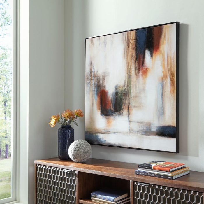 Pigeonford - White / Teal / Gold - Wall Art - Image 3