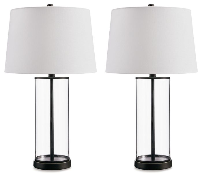 Wilmburgh - Clear / Bronze Finish - Glass Table Lamp (Set of 2)