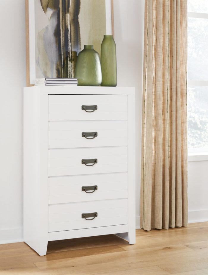 Binterglen - White - Five Drawer Chest - Image 2
