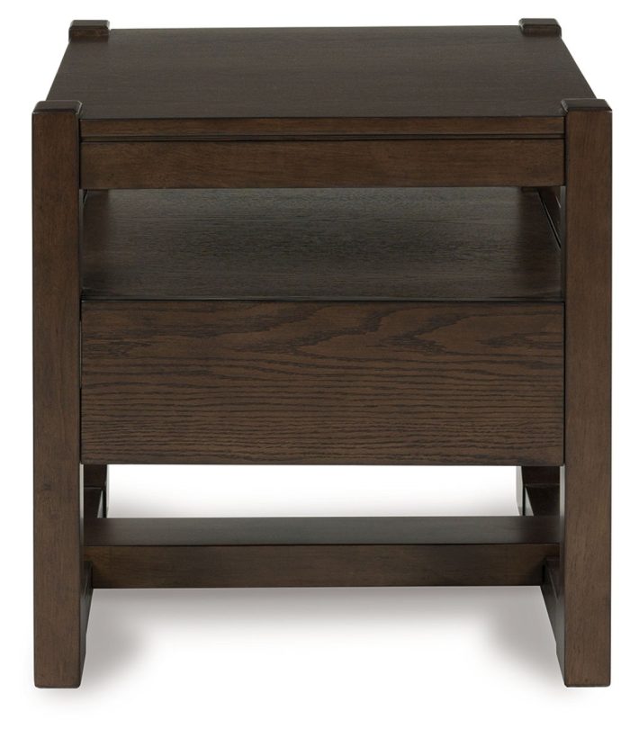 Breckington - Dark Brown - Square End Table - Image 4