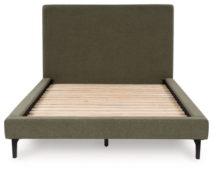 Chirason - Sage Green - Queen Upholstered Bed With Roll Slats - Image 4
