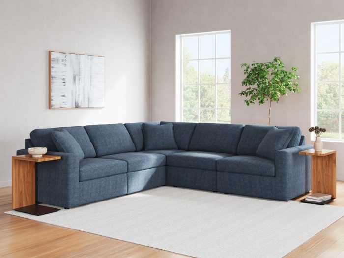 Modmax - Ink - 5-Piece Sectional - Fabric - Image 4