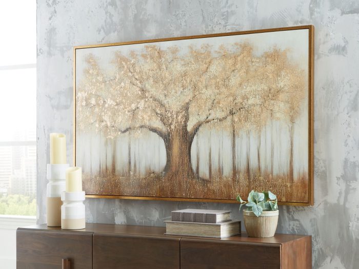 Dalewick - Brown / Gray / Gold Finish - Wall Art - Image 3