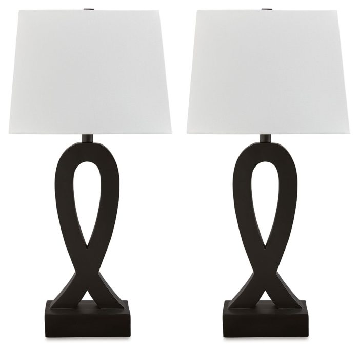 Markellton - Black - Poly Table Lamp (Set of 2)