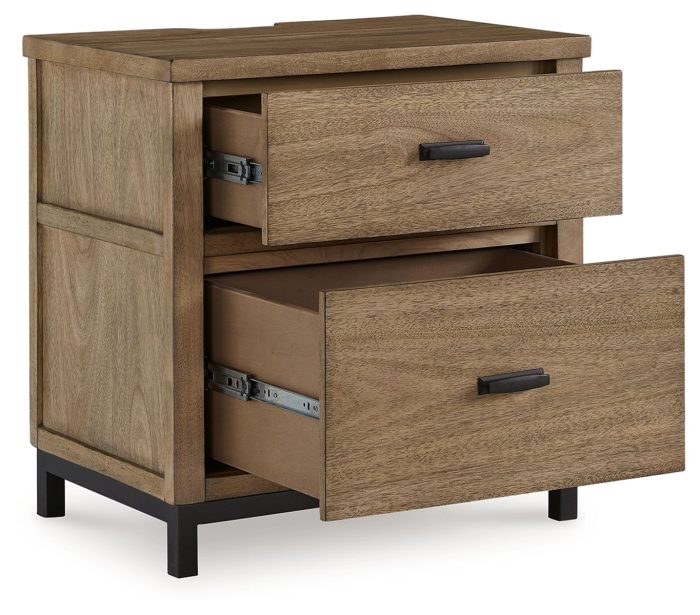 Tomtyn - Light Brown - Two Drawer Night Stand - Image 3