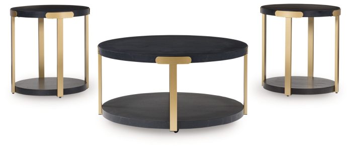 Shylore - Black / Brass Finish - Occasional Table Set (Set of 3) - Image 3