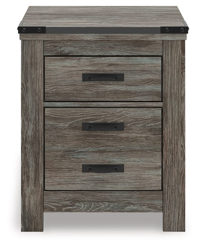 Frandern - Gray - Two Drawer Night Stand - Image 3