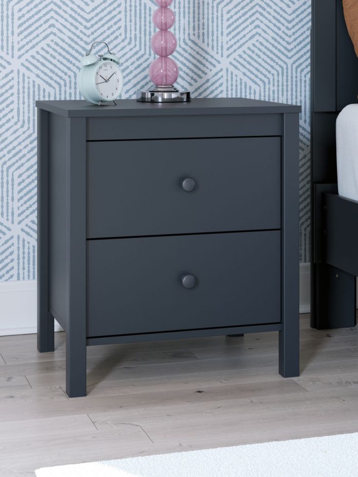 Simmenfort - Navy Blue - Two Drawer Night Stand - Image 2
