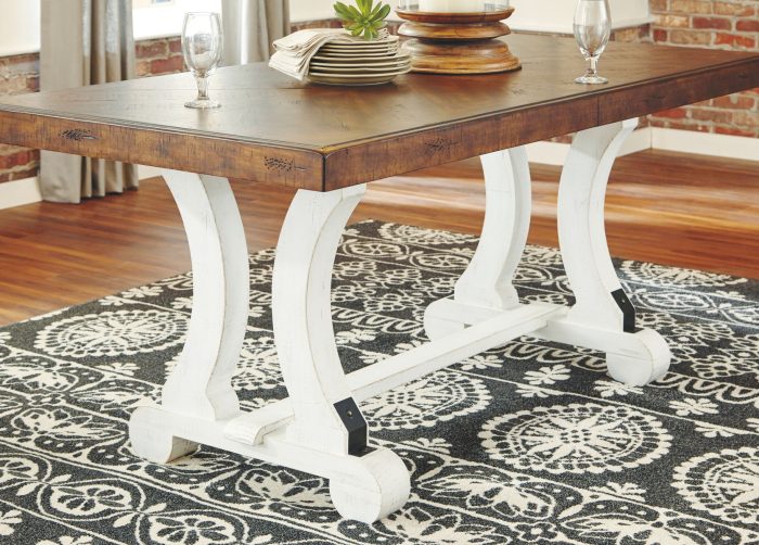 Valebeck - White / Brown - Rectangular Dining Room Table - Image 2