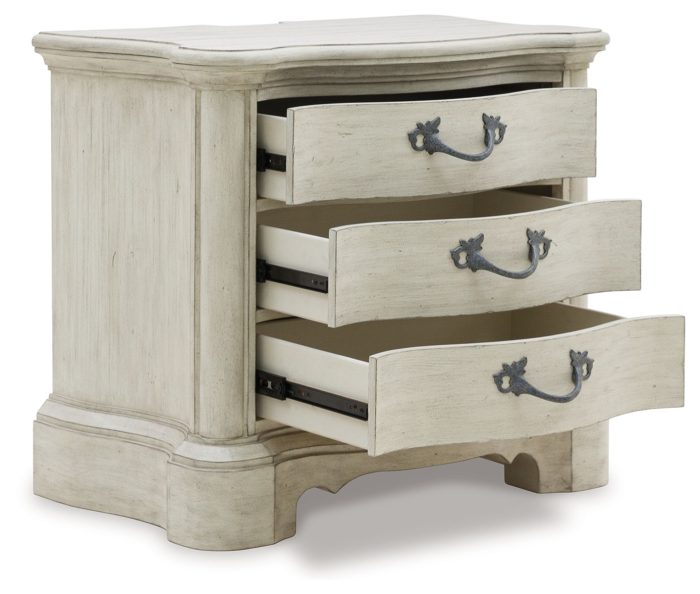Arlendyne - Antique White - Three Drawer Night Stand - Image 3