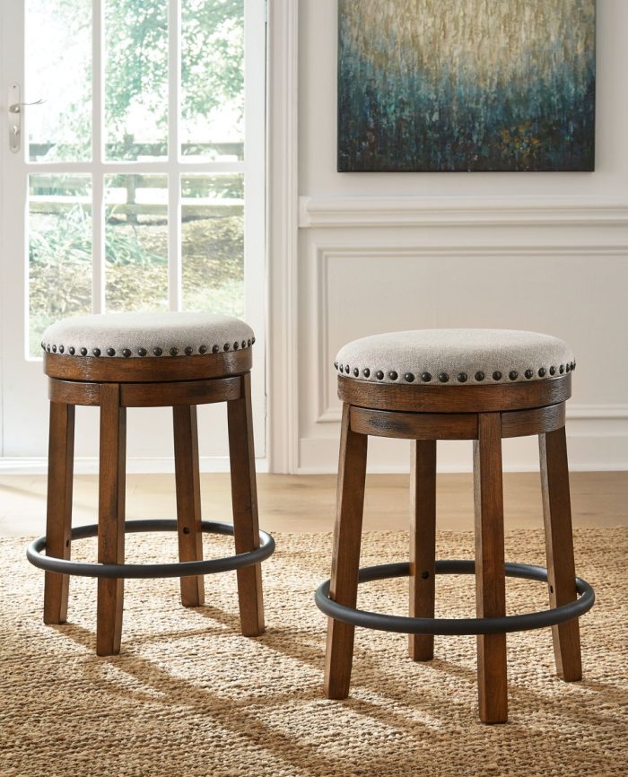 Valebeck - Upholstered Swivel Stool - Image 3