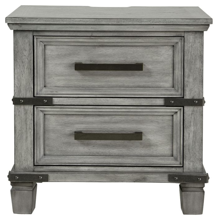 Russelyn - Gray - Two Drawer Night Stand - Image 3