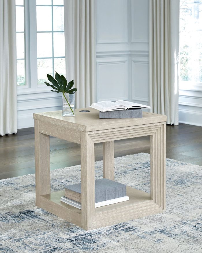 Marxhart - Bisque - Square End Table - Image 3